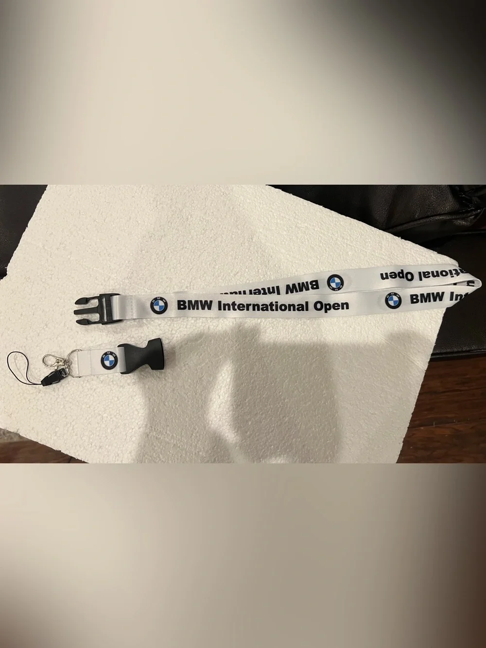 BMW INTERNATIONAL OPEN White, Black & Blue Quick Release Lanyard
